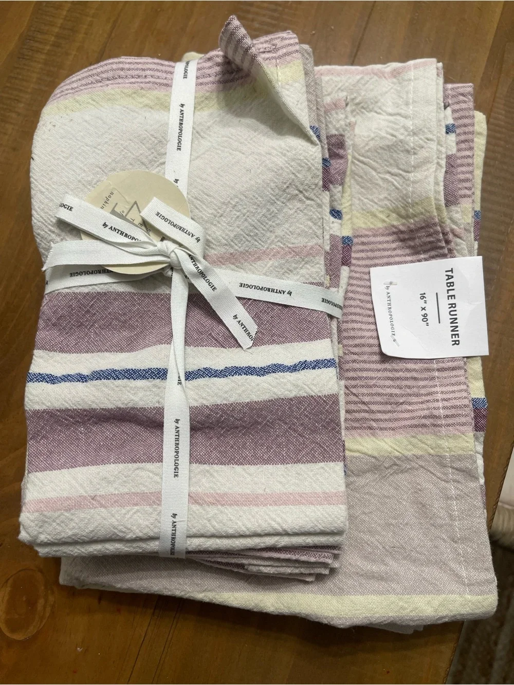 Anthropologie Rayas 100% cotton table napkins and a matching table runner - NWT